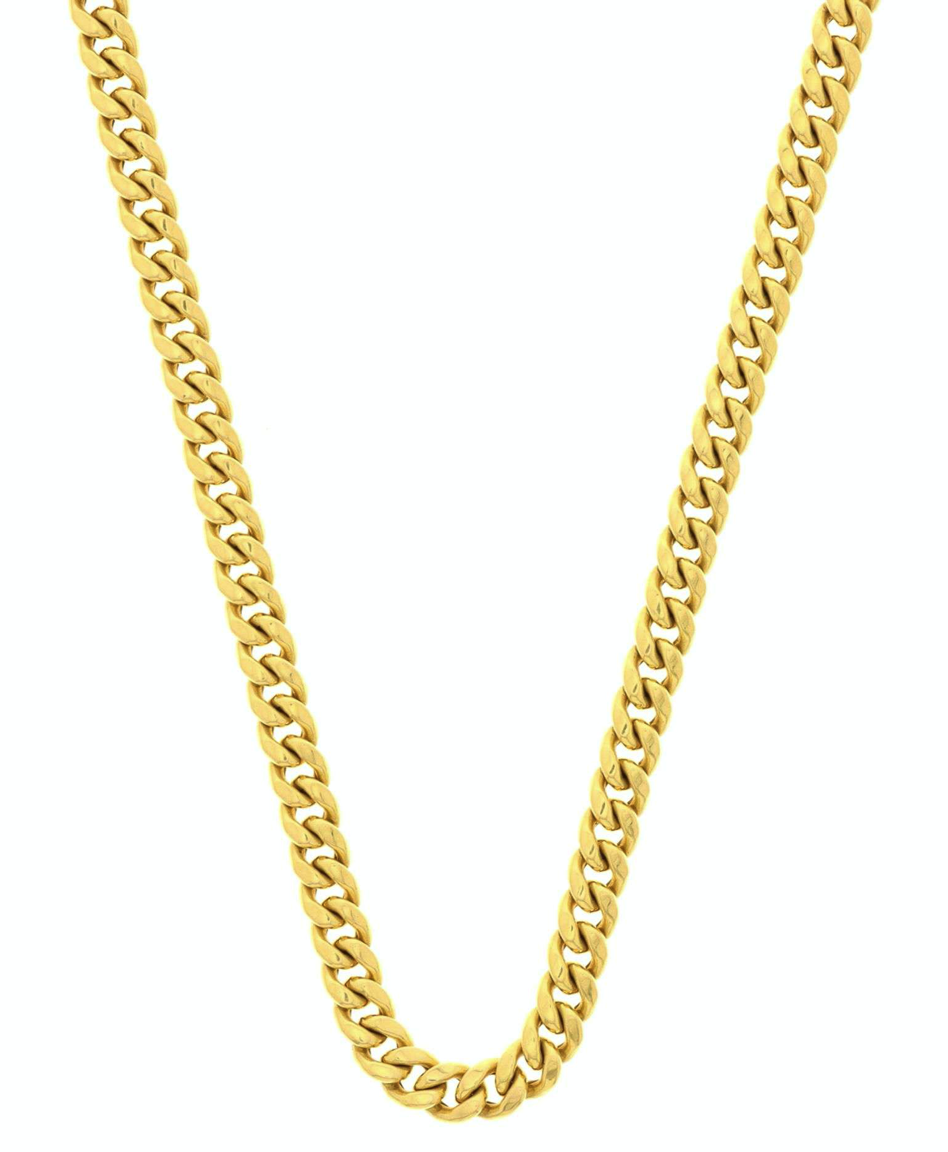 Yellow Gold Curved Miami Cuban Link – Lazo Got Water